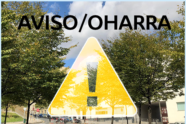 Harrobiako eskola-jardueraren aldi baterako etenaldia
