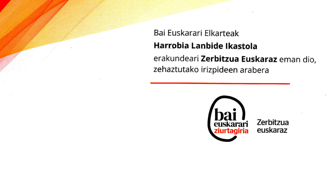 🌟 Harrobia Ikastola supera con éxito la auditoría del certificado Bai Euskarari
